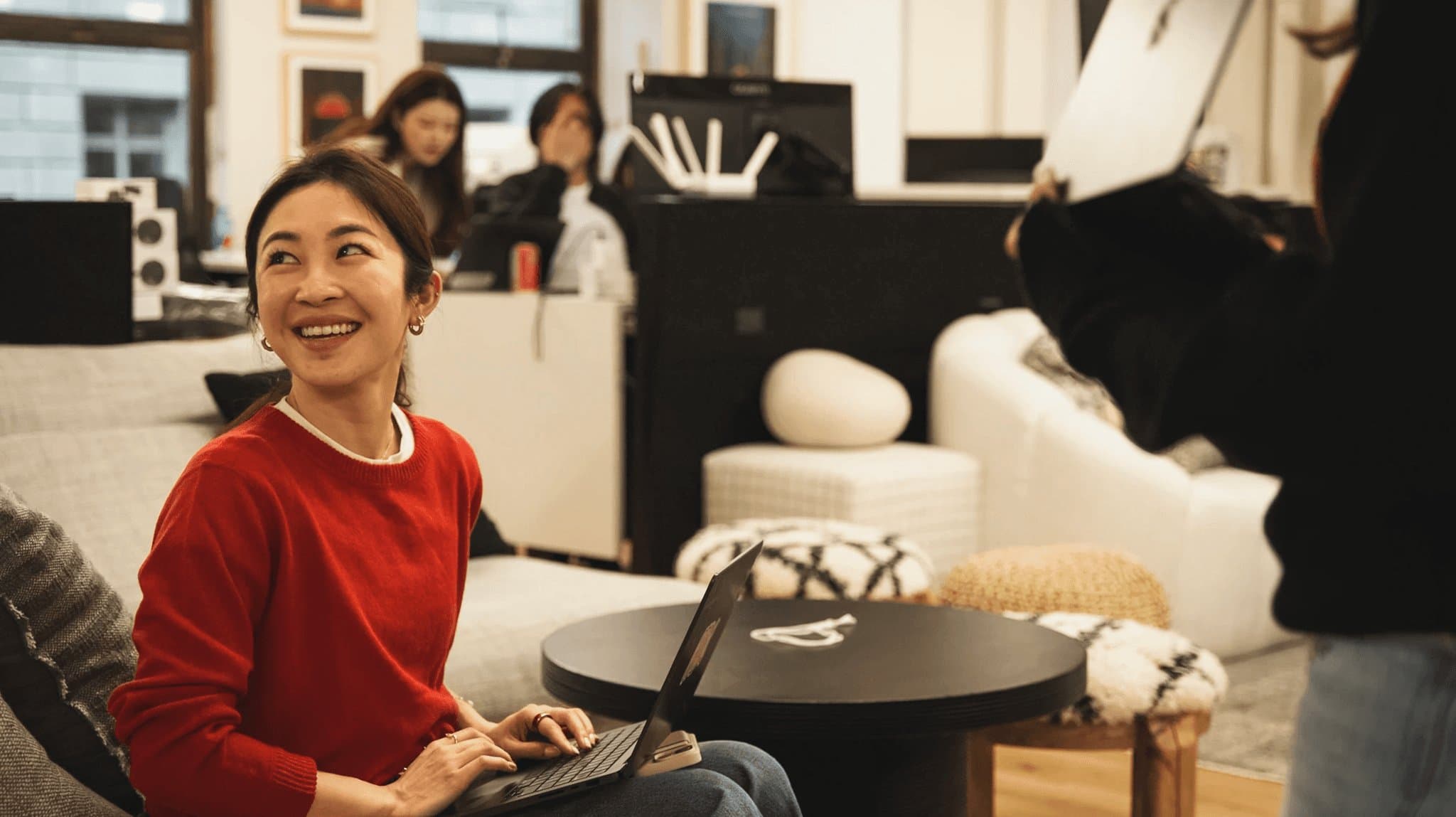 Team member smiling in office