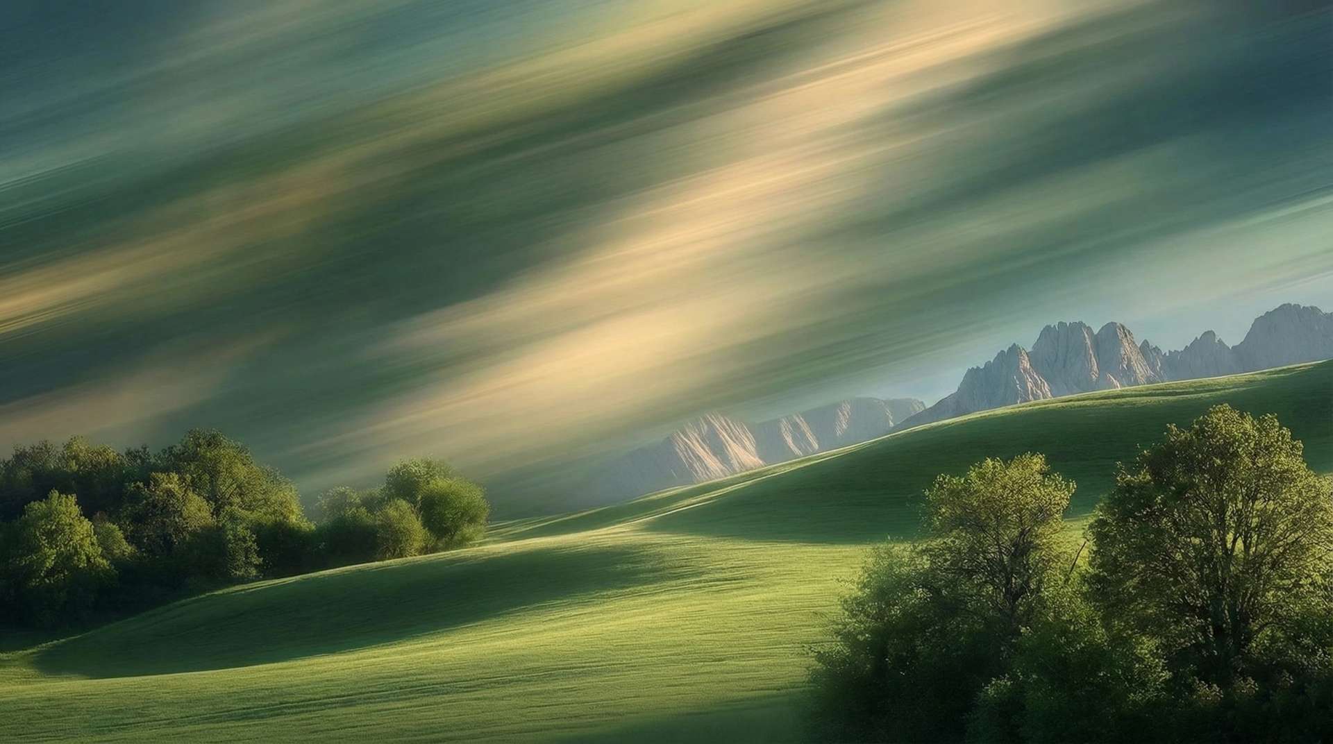 Dark mountain landscape background