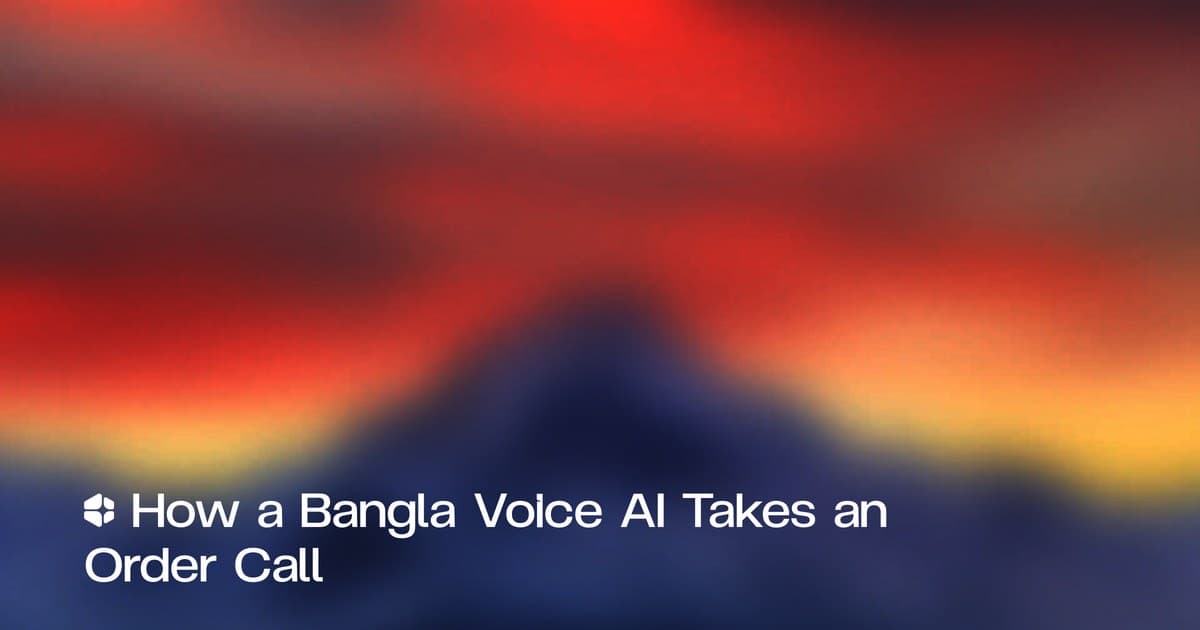 How a Bangla Voice AI Takes an Order Call